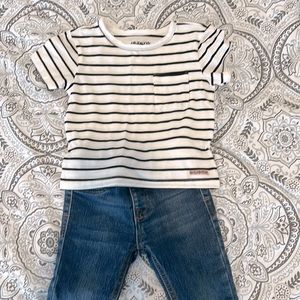 Hudson jeans and t-shirt set 18 months